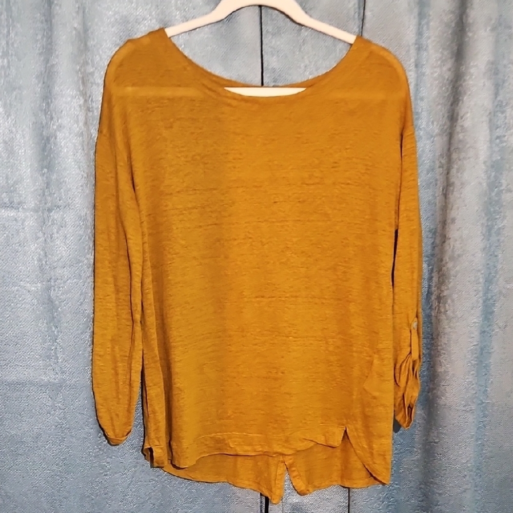 Adrienne Vittadini Golden Tunic Top